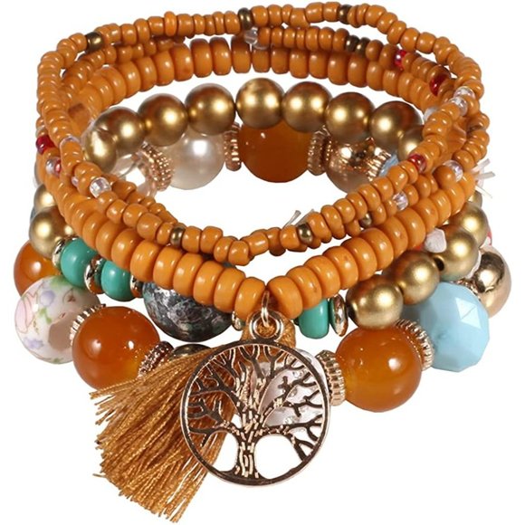 Twinfree Bohemian Bracelets for Women Stretch Multilayer Colorful Beads … - Picture 6 of 7